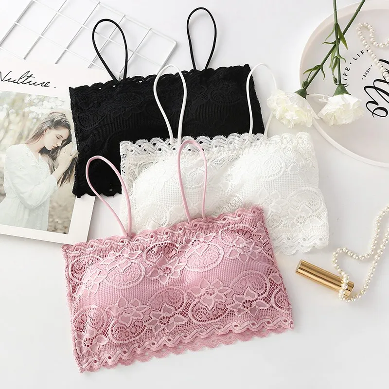 Женский кружевной бюстгальтер без бретелек с вышивкой | Женская одежда