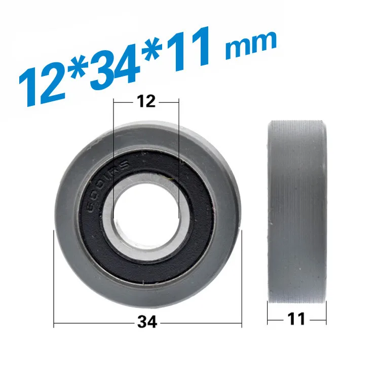 1pcs 12*34*11mm Plane wheel 6001RS nylon bearing pulley/rolling wheel/elevator small guide wheel, silent wear resistance
1pcs 12*34*11mm Plane wheel 6001RS nylon bearing pulley/rolling wheel/elevator small guide wheel, silent wear resistance