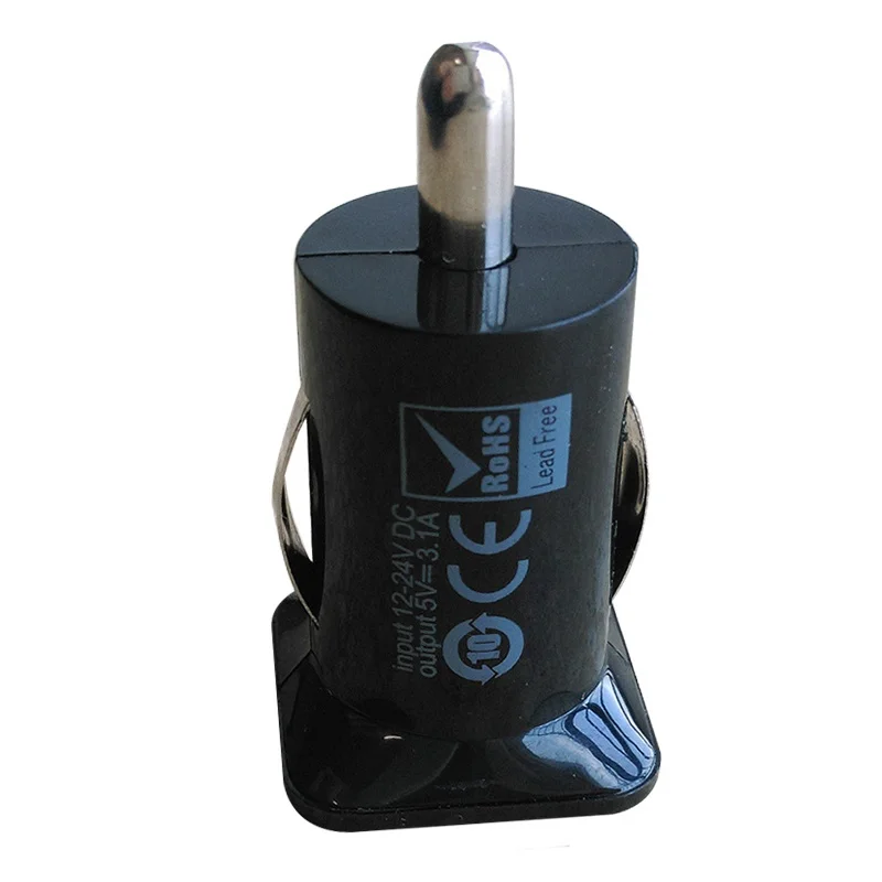 Мини Dual USB автомобильный световой разъем зарядное устройство двойной порты и