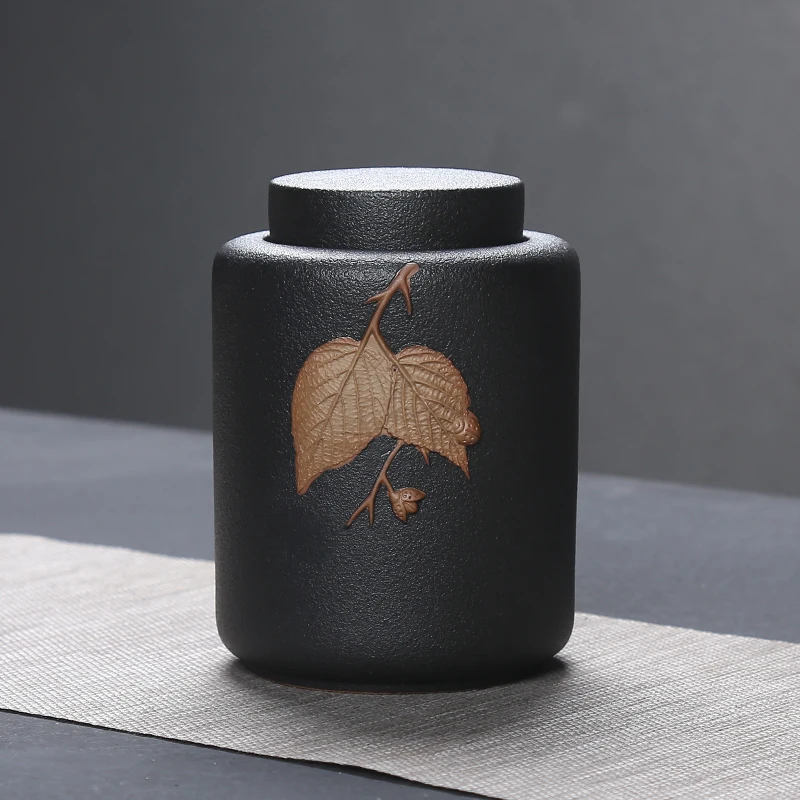 В Японском ретро Стиль грубая Чай Caddy Керамика чайный набор кунг фу комплект пуэр