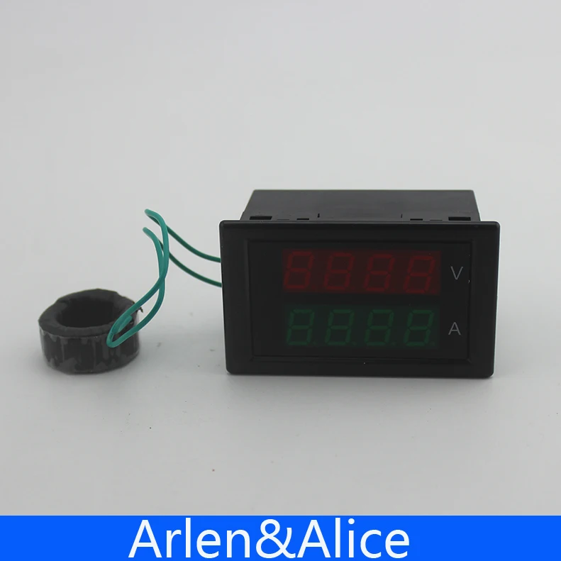 Двойсветодиодный 4 цифровой AC 80 300V 0 00 A дисплей напряжения и фотометра