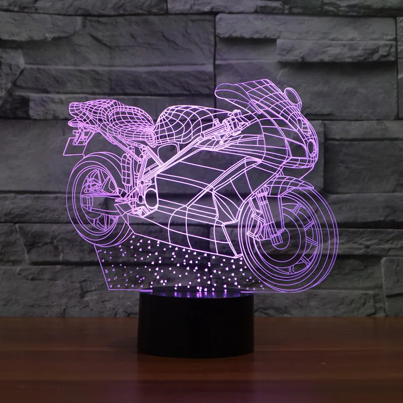 Светодиодная 3d-лампа autocycle меняющая цвет для мотоцикла | Лампы и освещение