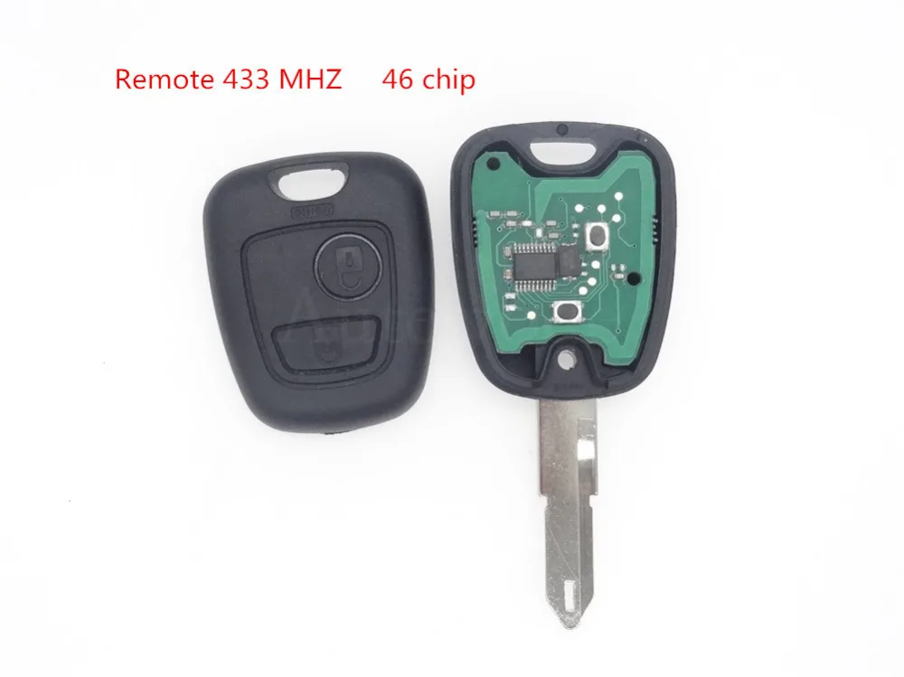 Заменить дистанционный ключ брелок от машины 2 кнопки 433 МГц ID46 для Peugeot 206 307 407 207 1