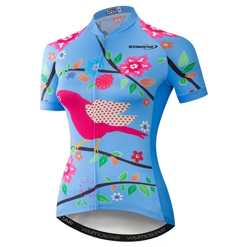 CD7043 Weimostar Для женщин Vélo Топы молодежи MTB велосипеда рубашки короткий рукав Майо Ciclismo девочек дышащая одежда для езды на велосипеде - Цвет: CD7043