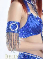 FEECOLOR 12 штук/Все индийские украшения для рук танца живота с прозрачными драгоценными камнями, кисточками и цветами.