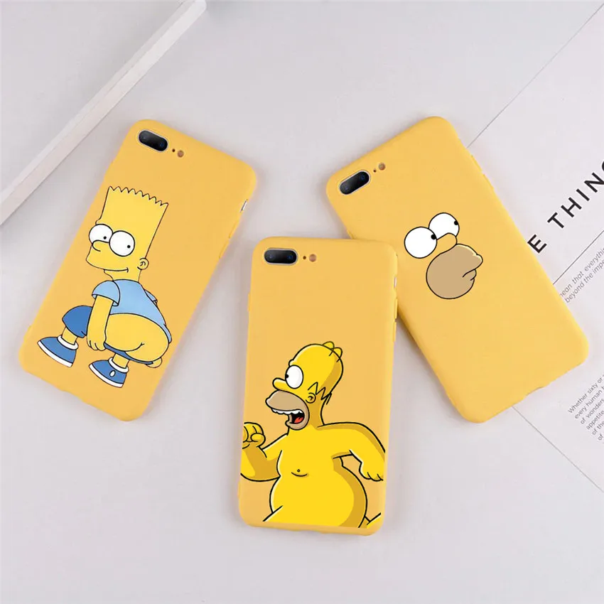 Милый чехол для телефона Симпсон для iPhone X 7 Plus XS 10 чехол TPU Мягкий силиконовый чехол для телефона для iPhone 6S 8 6 Plus XS Max чехол
