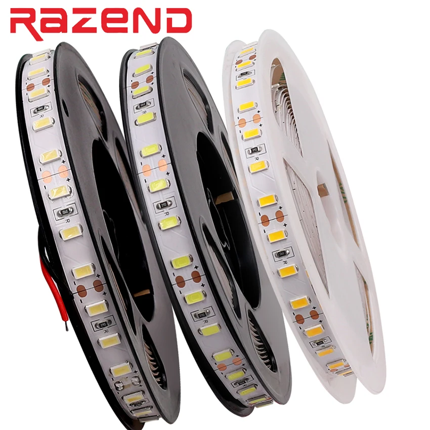 1 м 2 5 12 В светодиодная ленсветильник s 5730 SMD супер яркая 120 светодиодов/м гибкая