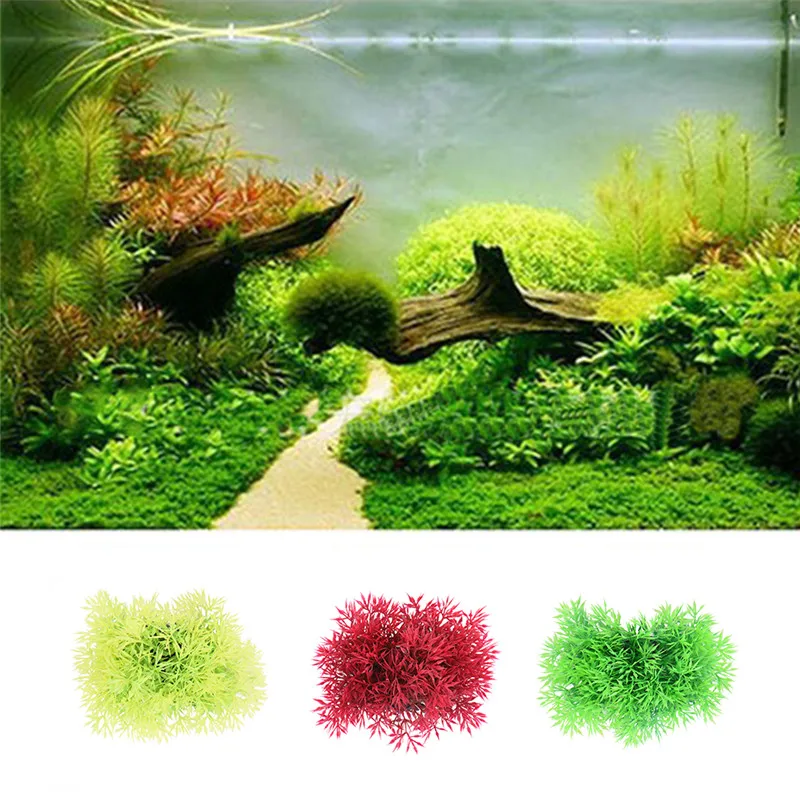 Высокая имитация воды растения Искусственный аквариум с травой Декор водяные