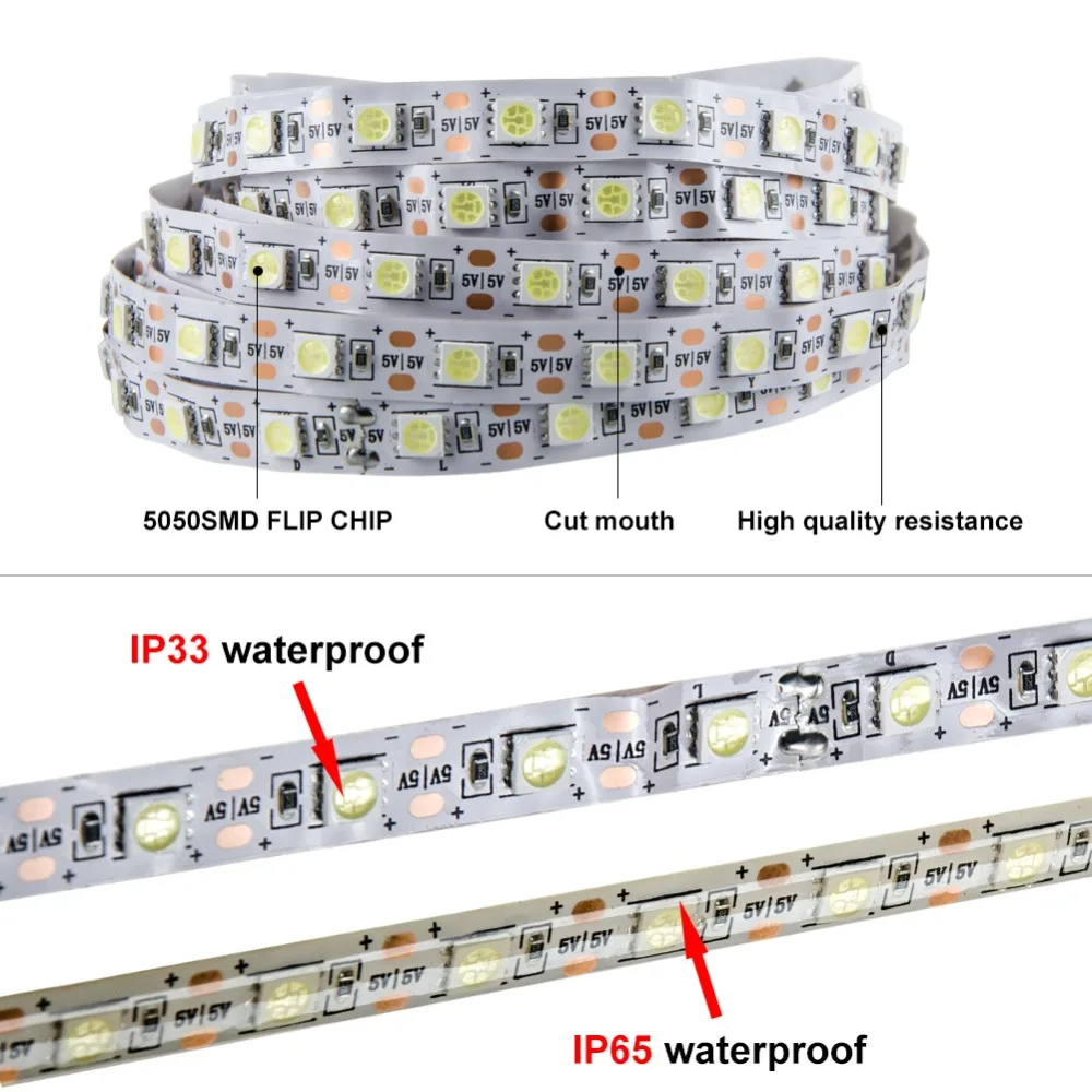 Светодиодная лента EeeToo USB 5050 smd 5 в пост. Тока 0 м 1 2 3 4 м|led strip light 5050|led lightusb led |