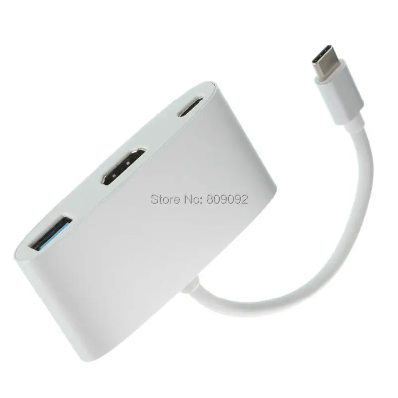 High quality Type C USB 3.1 Male to USB-C 4K HDMI USB3.0 Adapter cable 3 in 1 Hub For Apple Macbook | Компьютеры и офис