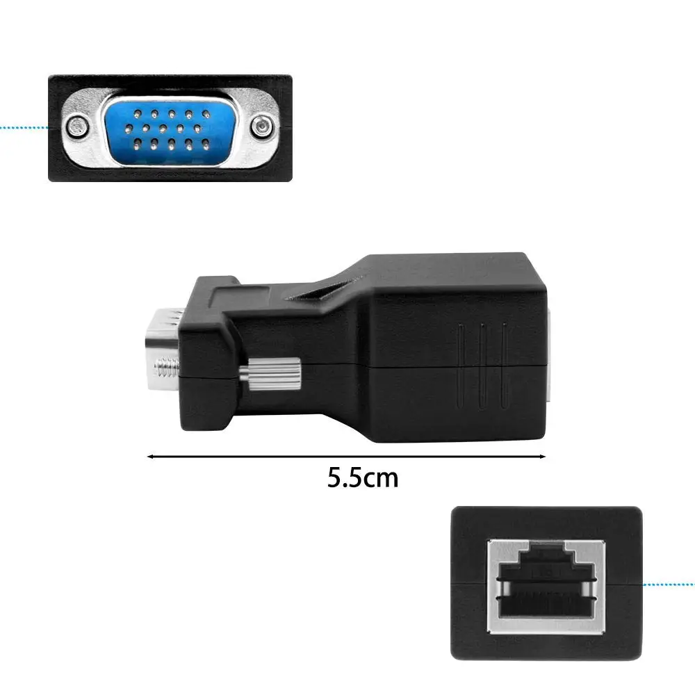 Удлинитель сетевого кабеля NUOLIANJXIN Cat5/Cat6/RJ45 VGA сетевой кабель с 15-контактным