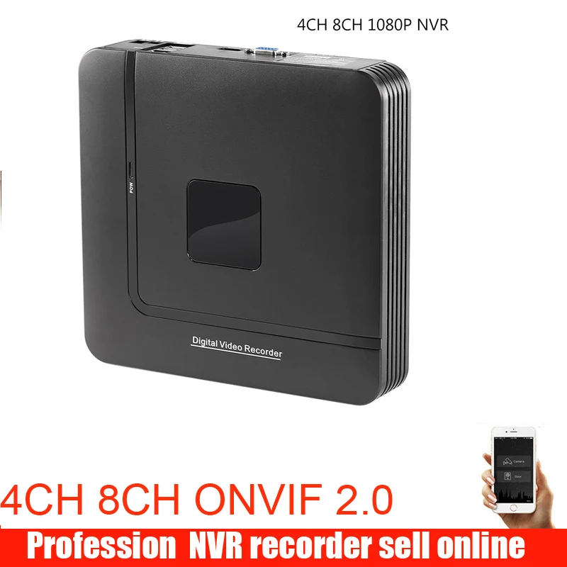 Новейший мини NVR Full HD 4 канала 8 каналов безопасности автономный CCTV NVR 1080P 4CH 8CH ONVIF 2,0 для системы ip-камеры 1080P