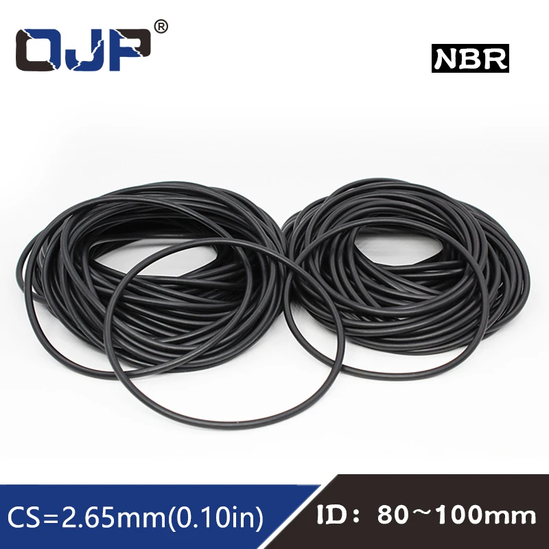 

10PCS/lot Rubber Ring Black NBR Sealing O-Ring 2.65mm Thickness ID80/85/87.5/90/95/100mm Nitrile O Ring Seal Gasket Ring Washer