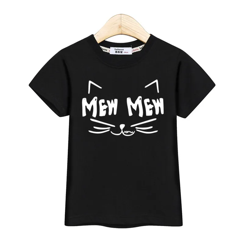 Модная рубашка Mew хлопковые футболки для девочек модные топы с коротким рукавом