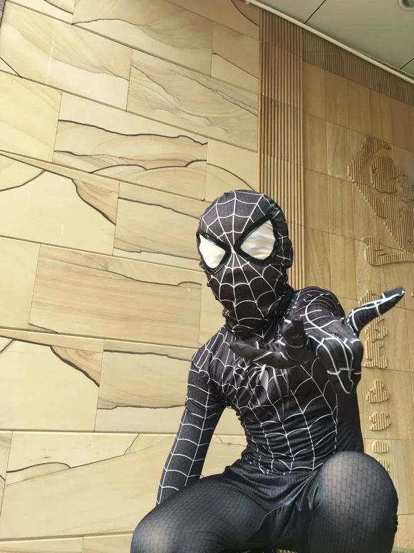 NEW Black Spiderman Costume Spider Man Suit Spider-man Costumes Adult Children Cosplay Halloween Cos Christmas |