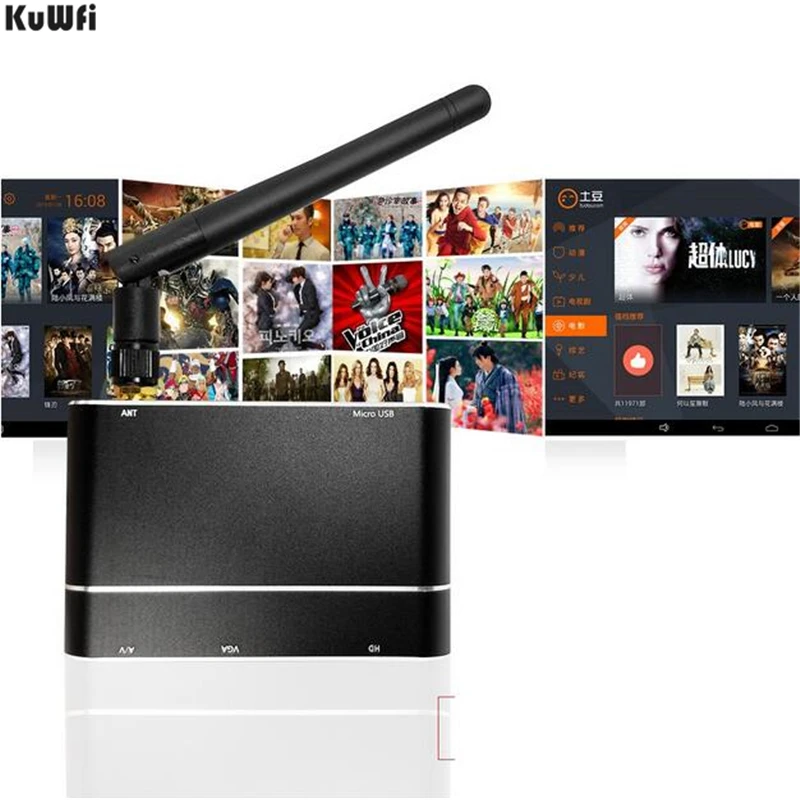 KuWFi ТВ палка беспроводной ключ HD дисплей приемник WiFi зеркальная коробка HDMI VGA AV