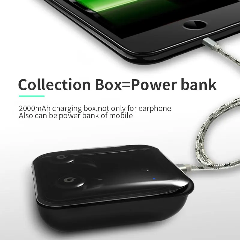 Mijiaer I7 Plus True Wireless Mini Earphone Waterproof Sport Touch Control IPX7 Charging Box Headset Earbuds for Xiaomi Phone |