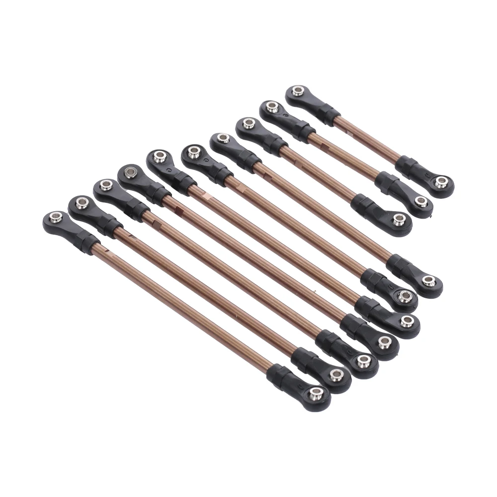 10 шт. звено из нержавеющей стали с пластиковыми концами стержня для 1:10 Traxxas TRX 4 324 мм Колесная база RC Запчасти