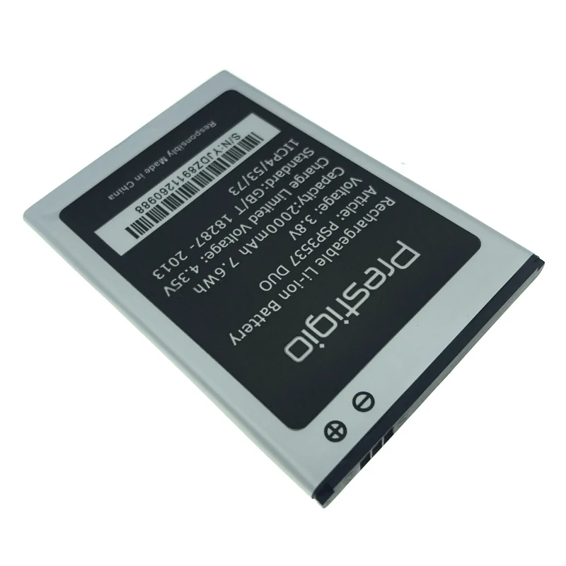 В наличии Новый 100% PSP3537DUO 2000mAh аккумулятор для Prestigio Wize PSP3537 DUO мобильный телефон +