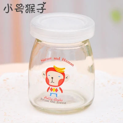 Diy пудинговая бутылка мультяшный жираф кавайная для желаний молока стеклянная 100