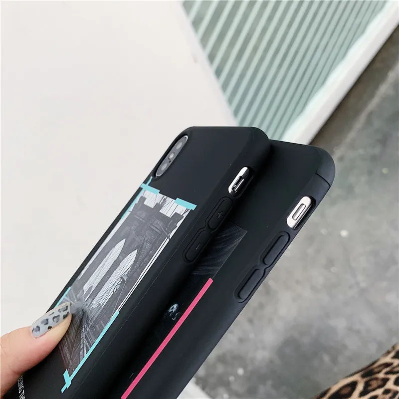Чехол для телефона с бруклинским мостом для iphone XS MAX XR X чехол для iphone 6S 6 7 8 Plus в стиле ретро ins художественный чехол с масляной росписью мягкий чехол