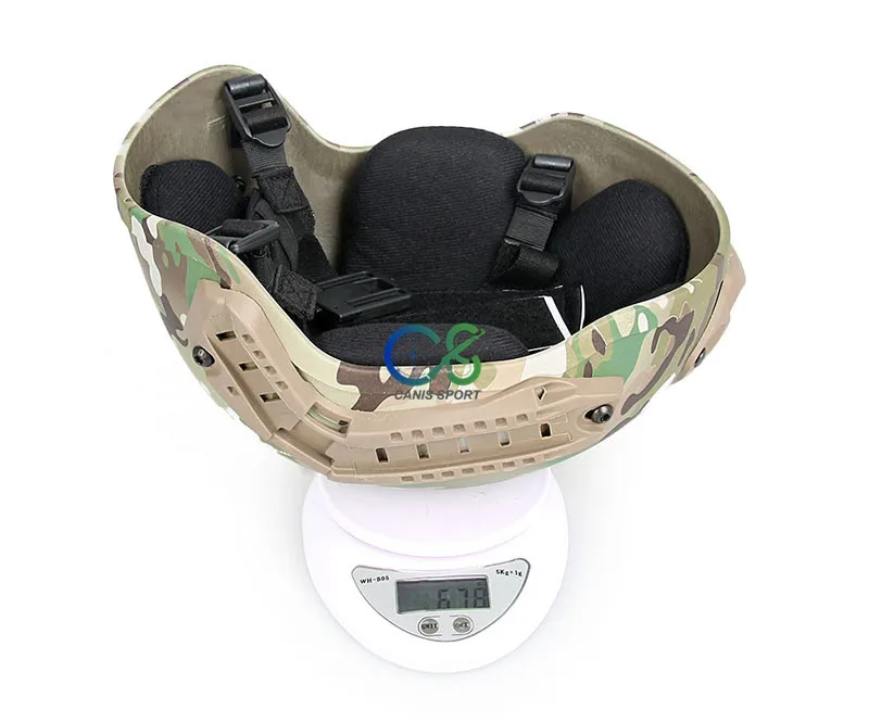 Airsoft тактический нейлоновый шлем в военном W/NVG крепление с боковой рельсовой gs9-0019