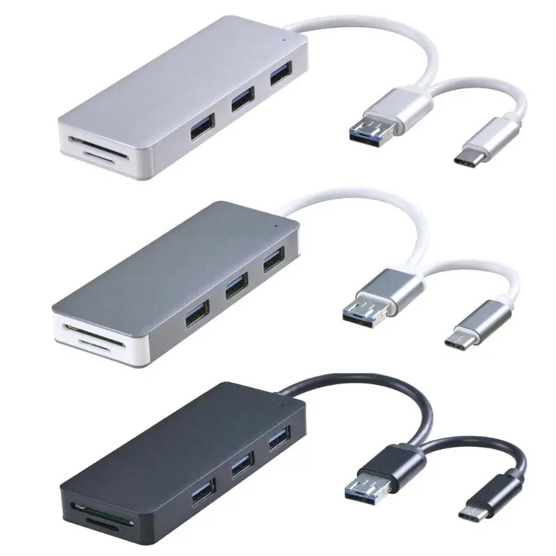 USB 3 0 + Micro type C SD CF считыватель карт памяти порта концентратор для samsung huawei Android