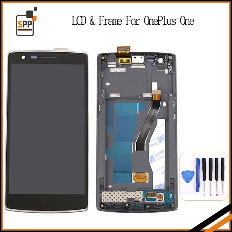 Complete LCD Screen for OnePlus One Display Touch Digitizer Panel Frame Assembly Replacement Pantalla Plus 1+Tools | Мобильные