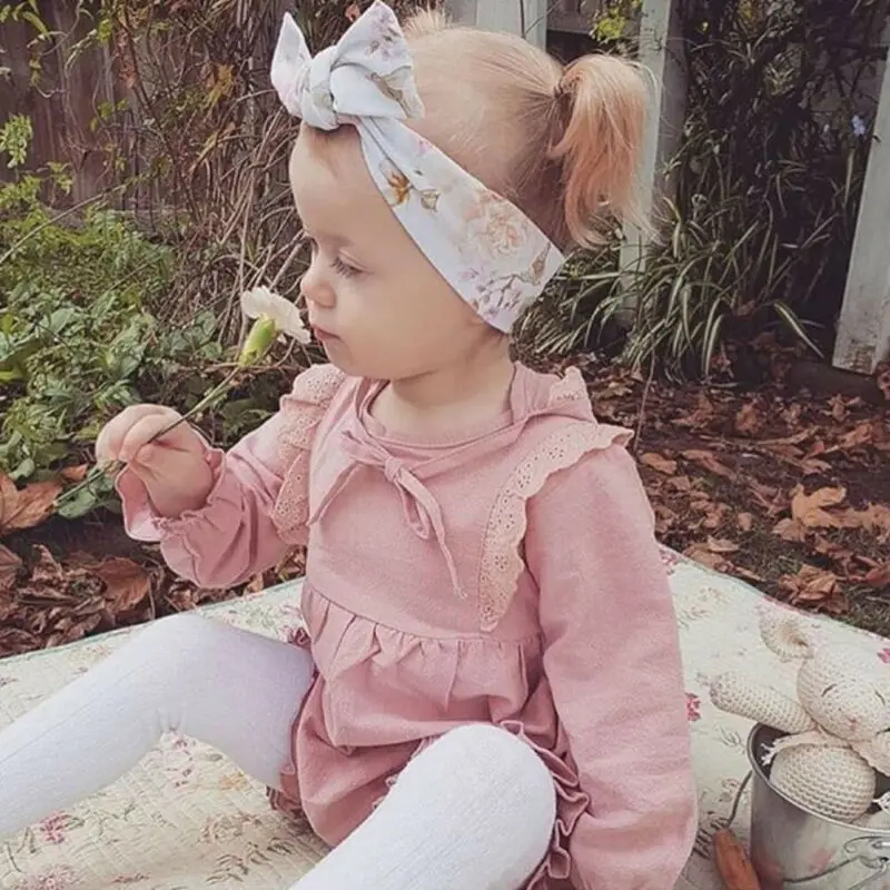 Комбинезон Emmababy с длинным рукавом и кружевом для новорожденных девочек 0-24 мес. |