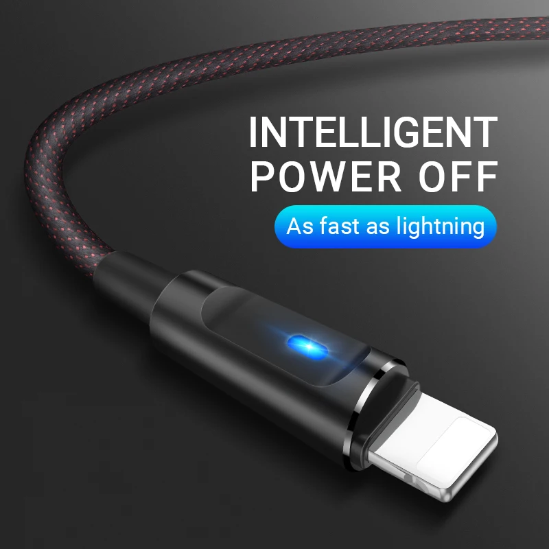 hoco кабель usb a для лайтнинг для быстрой зарядки и передачи данных смарт отключение питания провод для Lightning шнур для iphone ipad зарядное устройство для Apple зарядник для телефона зарядный провод юсб