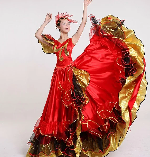 Женское танцевальное платье для фламенко взрослых Paso Doble костюм девочки платья