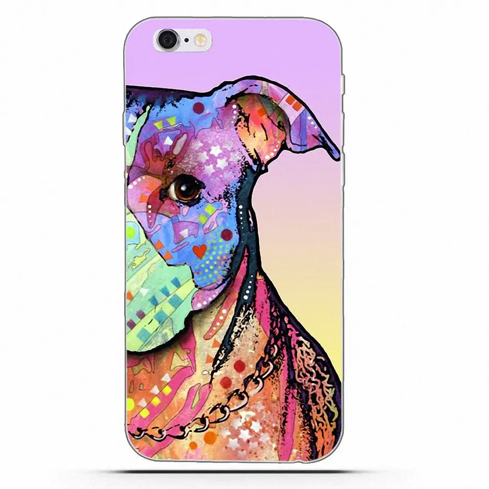Чехол TPU защитный многокрасочный щенок питбуля для Huawei G7 Y6 II Y7 Xiaomi Redmi Note 2 3 5 Mi 4 4C 4I 5S 5X 6X 8 SE Pro on.