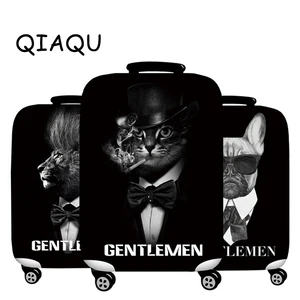 Эластичный Чехол для багажа, толстый защитный 3D чехол для чемодана из денима с животными, подходит для чемоданов 18-32, дорожные аксессуары, пылезащитный