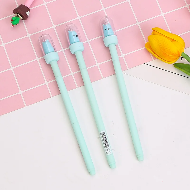 36 шт. kawaii ручка ПАРТИЯ милый креативный медведь милые гелевые ручки для школы Студенческие офисные принадлежности для письма мультяшная ручка корейский стационарный