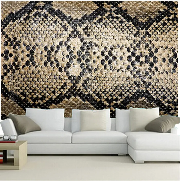 

Custom 3D murals,snake texture wallpaper papel de parede ,living room sofa TV wall bedroom wall paper