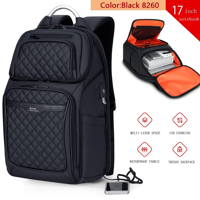 FRN мужской рюкзак Многофункциональный USB 17 дюймов ноутбук Mochila модный бизнес большой емкости водонепроницаемый рюкзак для путешествий для мужчин