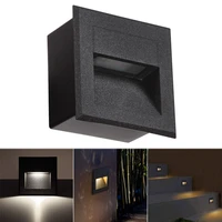 outdoor led step light 5w waterproof stair wall embedded underground lamp 3w deck footlights 85 265v ip65 85mm58mm recessed