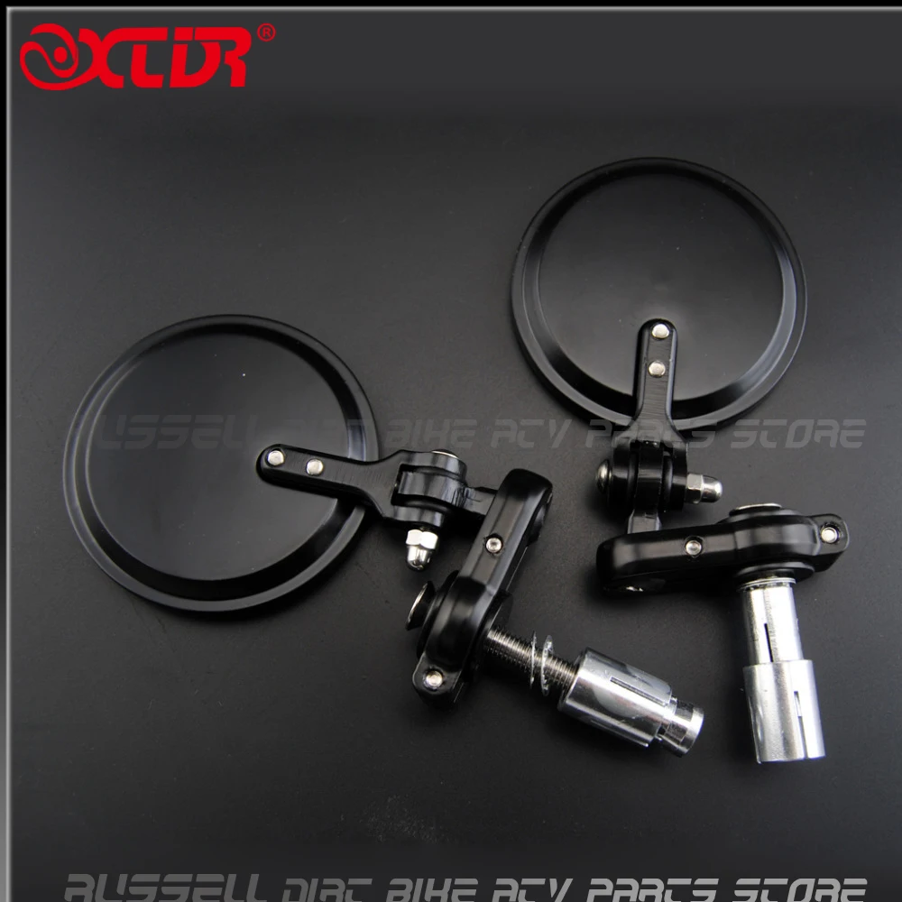 Мотоциклетные зеркала заднего вида 3 дюйма черные с ручкой 7/8 | Автомобили и