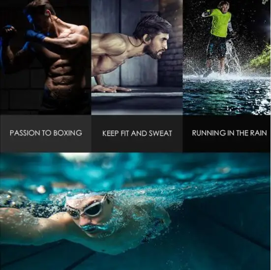 OVEVO X9 MP3 Bluetooth V4.2 Earphone IPX7 Waterproof Swimming Sport Super Bass HiFi Earphones with Mic | Электроника
