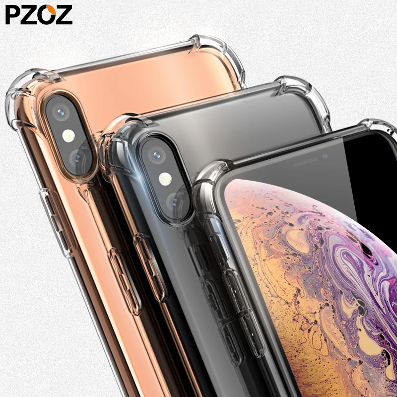 PZOZ роскошный силиконовый чехол для iphone Xs Max Xr X, антиосенний прозрачный ТПУ для iphone 8 7 6s 6 S Plus, мягкий чехол для телефона