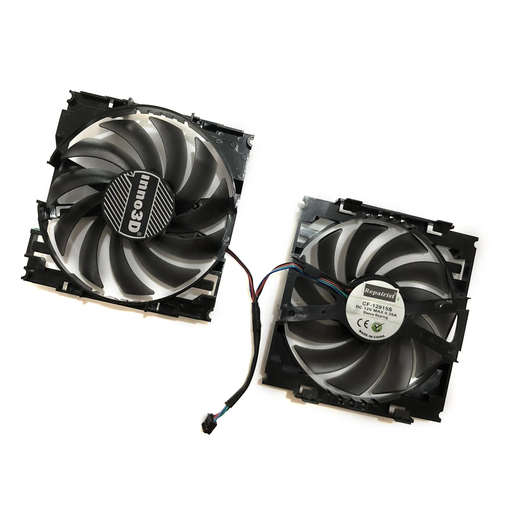 Вентилятор Охлаждения видеокарты 2 шт./компл. CF12915S InnoVISION GTX1060 GPU VGA для INNO3D GEFORCE GTX 1060