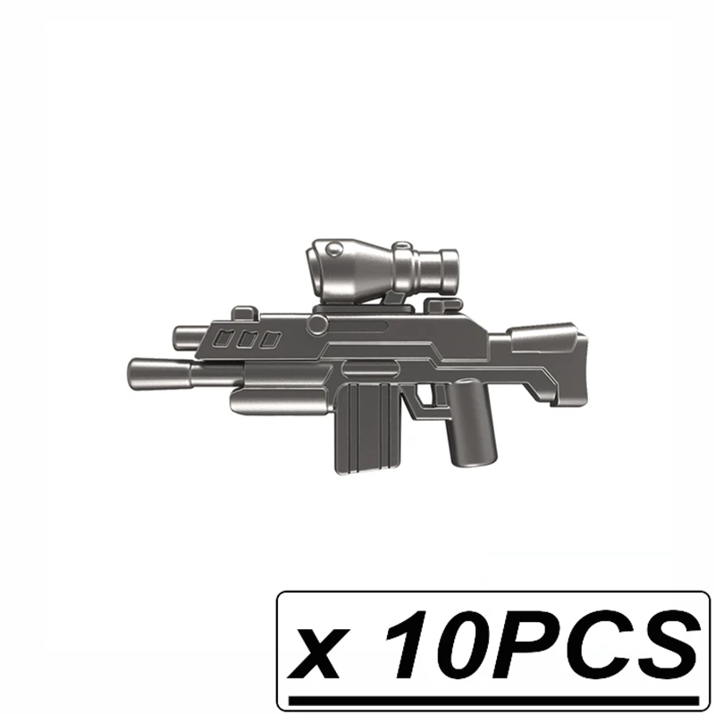 10pcs PGPJ0153 Guns Trek Halo Звёздные войны научная фантастика будущее оружие пакет для MOC части строительные блоки игрушки для детей - Цвет: 10pcs PGPJ0153