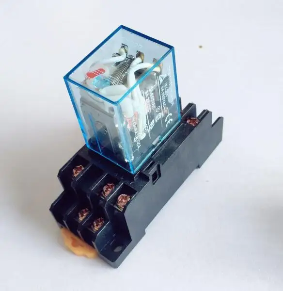 Промежуточное реле MY3NJ, маленькое электромагнитное реле, силовое реле с базой, 11 контактов, 12 В переменного тока, 24 В переменного тока, 24 В переменного тока, 110 В переменного тока, 220 В переменного тока