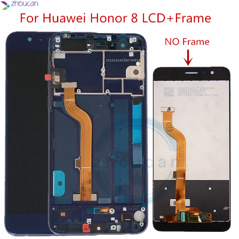 100% тест 5 2 &quotдисплей для Huawei Honor 8 LCD сенсорный экран с рамкой Замена HUAWEI Дисплей