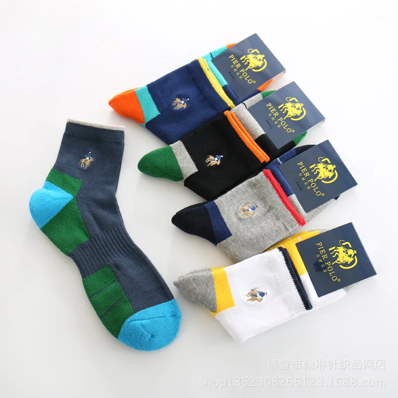 Высококачественные фирменные мужские носки поло хлопковые с вырезом лодочкой
