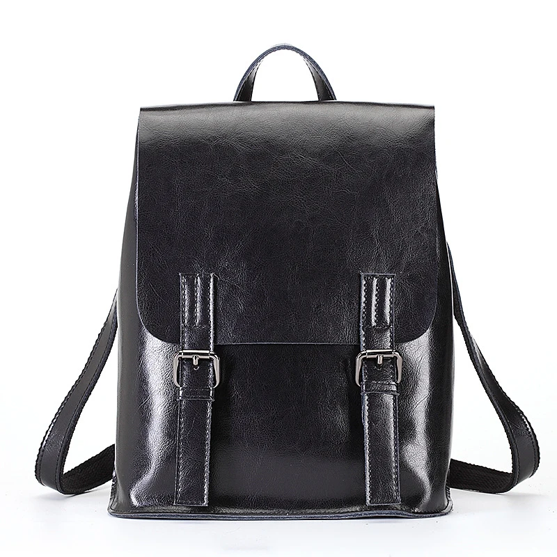 Новый рюкзак из коровьей кожи/Мужская и Женская Повседневная сумка через