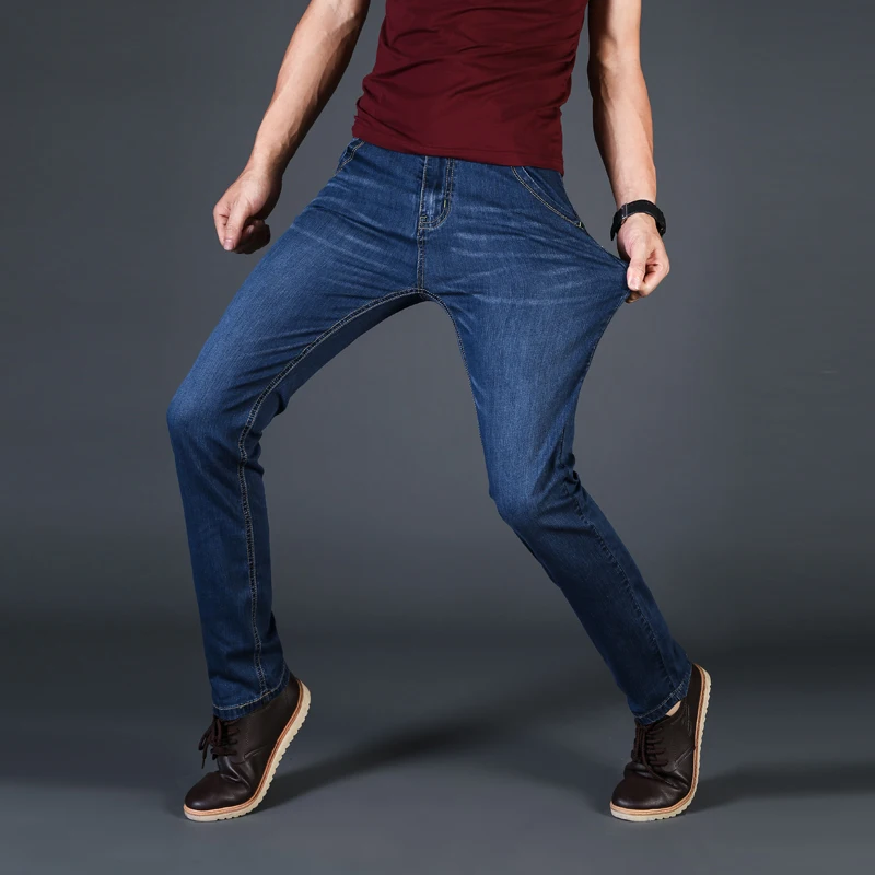 Vomint новинка мужские джинсы джинсовые штаны летние тонкие прямые стрейчевые