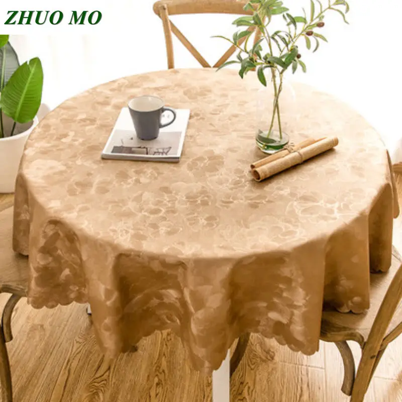 

PVC Oilproof Tablecloth Waterproof Table Cloth Kitchen accessories decoration restaurant Dining Table Cover Round Tablecloths