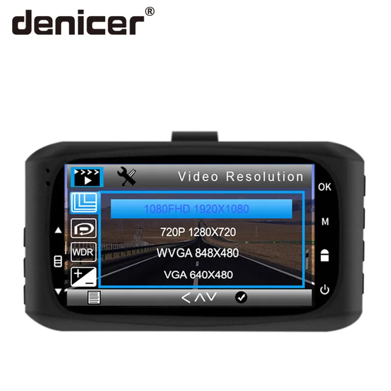Denicer Автомобильный видеорегистратор 1920x1080P Разрешение Novatek 96658 Dashcam 170 градусов широкоугольный Автомобильный видеорегистратор регистратор DVR