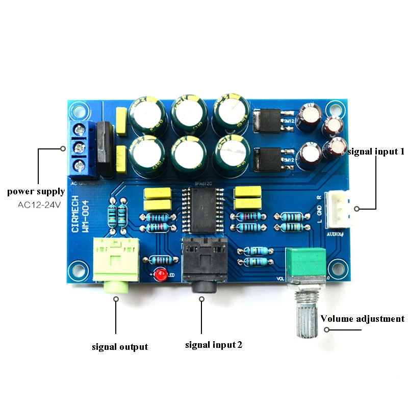 Lusya TPA6120 усилитель для наушников плата HIFI TPA6120A2 энтузиаст наушники AMP Amplificador DIY/Готовая